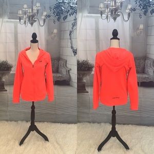 Semi-Fitted Neon pink orange Under Armour sweater